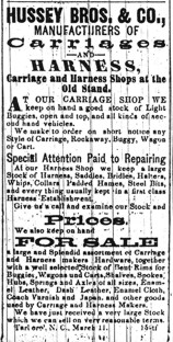 Hussey Bros. & Co. advertisment